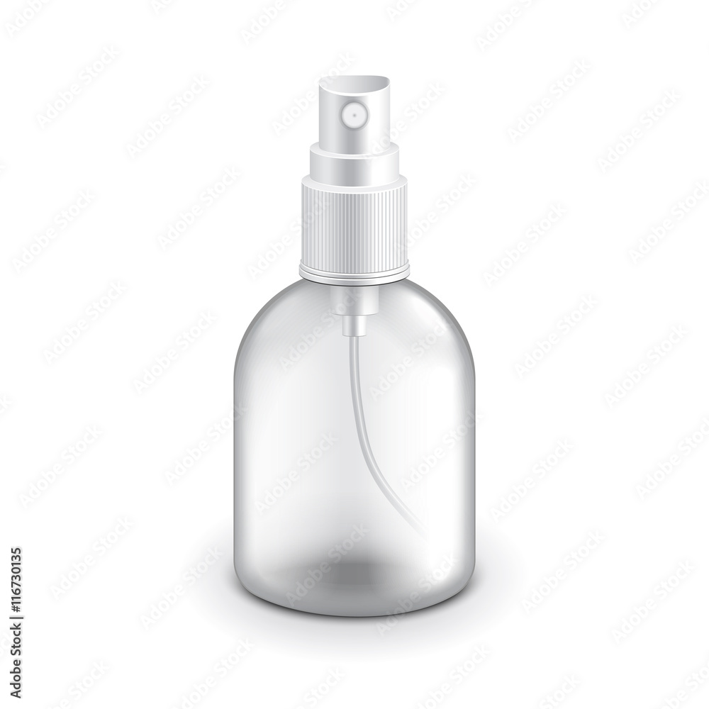 Transparent plastic spray bottle isolated vector Transparent plastic spray bottle isolated vector