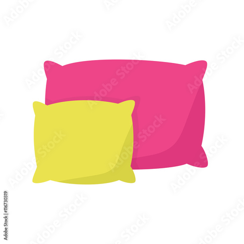 colored pillow, cushion vector illustration