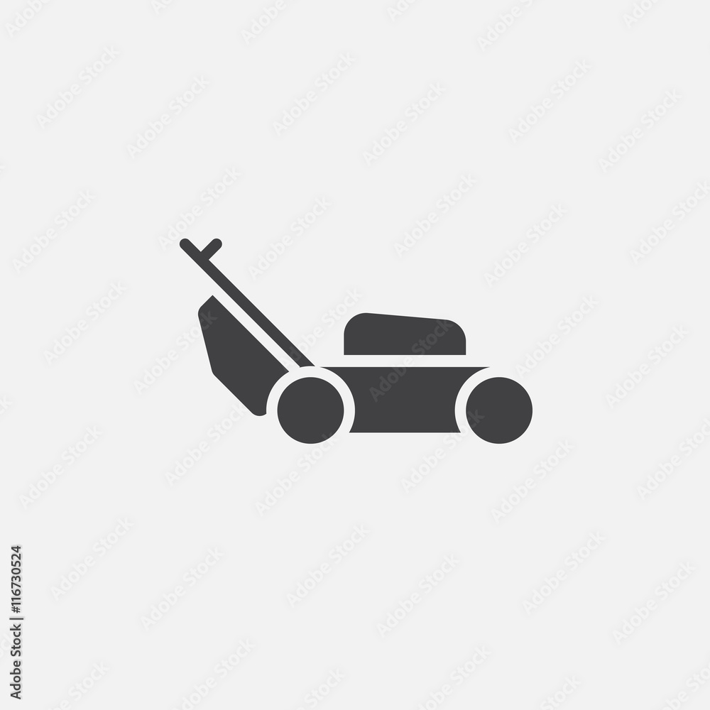 lawn mower icon vector, solid logo illustration, pictogram isolated on white lawn mower icon vector, solid logo illustration, pictogram isolated on white