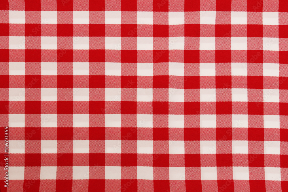 Top view of tablecloth