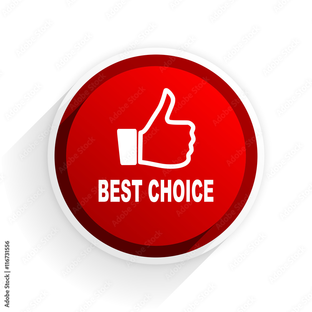 best choice flat icon with shadow on white background, red modern design web element best choice flat icon with shadow on white background, red modern design web element