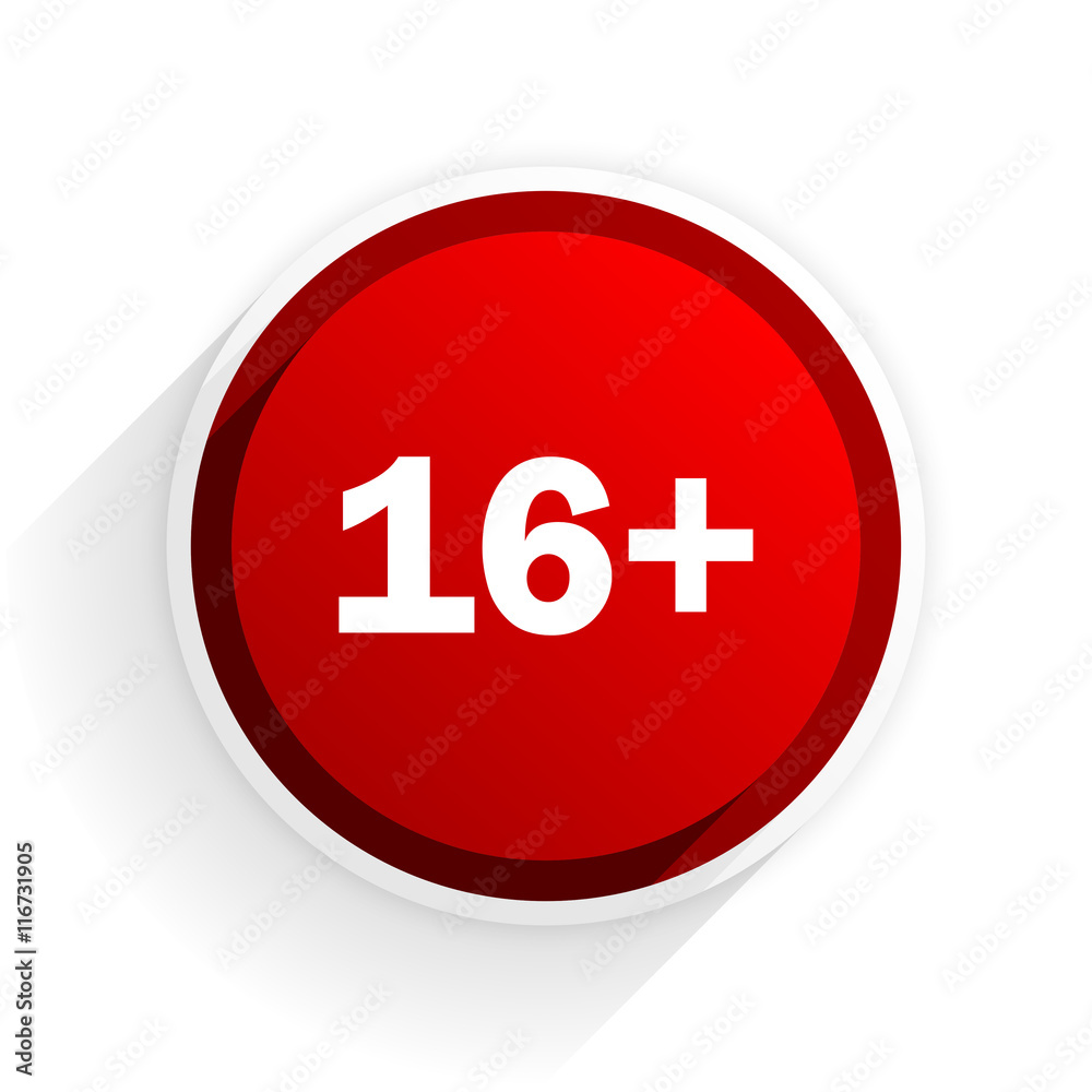 adults flat icon with shadow on white background, red modern design web element adults flat icon with shadow on white background, red modern design web element