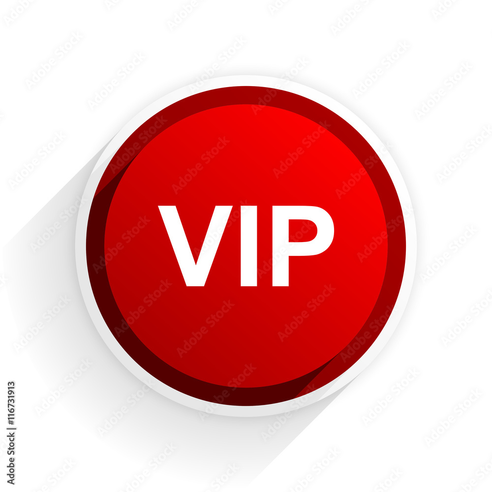 vip flat icon with shadow on white background, red modern design web element vip flat icon with shadow on white background, red modern design web element