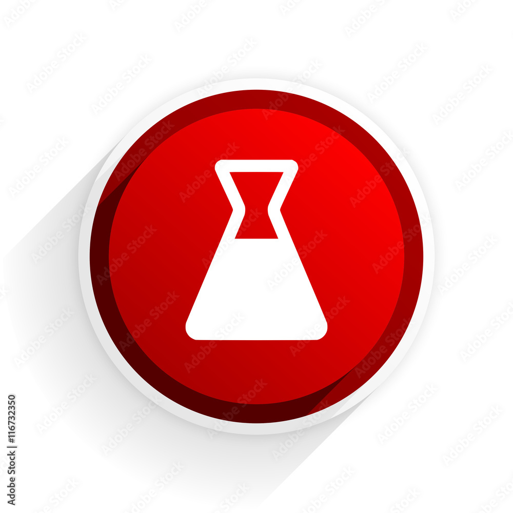 laboratory flat icon with shadow on white background, red modern design web element laboratory flat icon with shadow on white background, red modern design web element