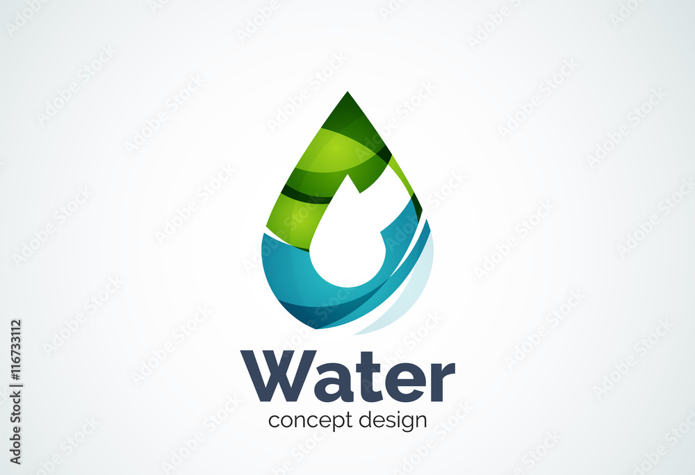 Abstract business company water drop logo template, conservation environmental nature concept Abstract business company water drop logo template, conservation environmental nature concept