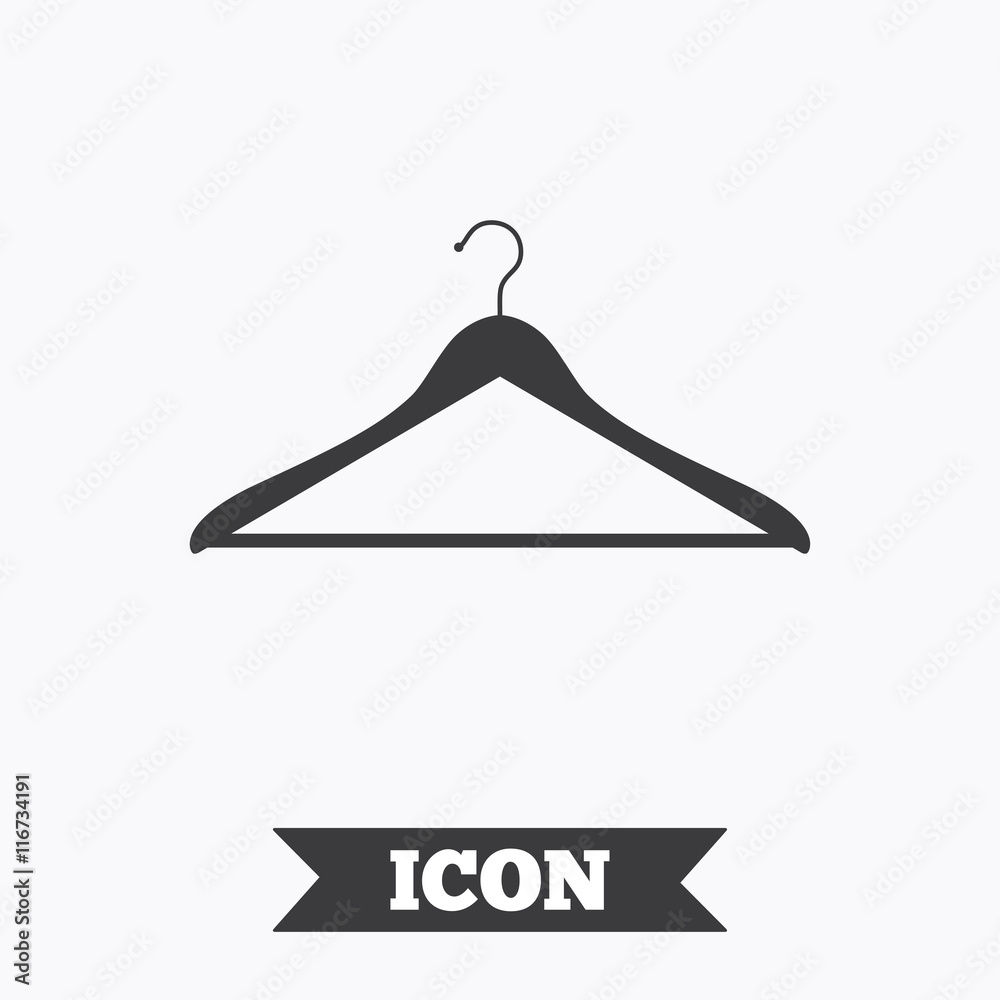 Hanger sign icon. Cloakroom symbol. Hanger sign icon. Cloakroom symbol.