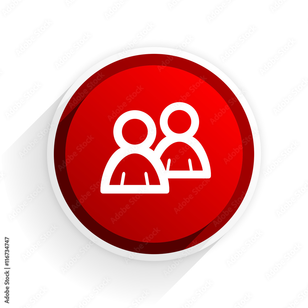 forum flat icon with shadow on white background, red modern design web element forum flat icon with shadow on white background, red modern design web element