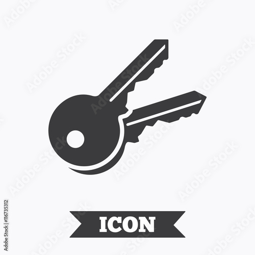 Fototapeta Naklejka Na Ścianę i Meble -  Keys sign icon. Unlock tool symbol.