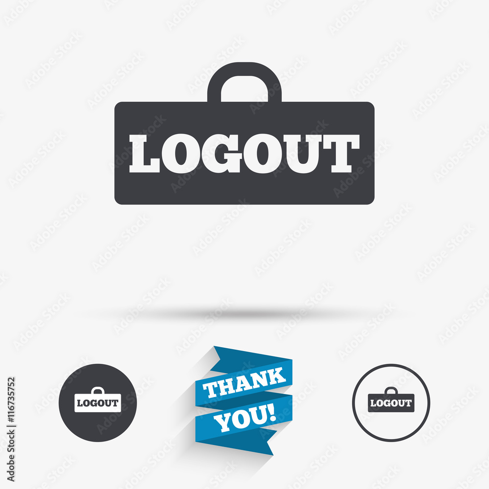 Logout sign icon. Log out symbol. Lock. Logout sign icon. Log out symbol. Lock.