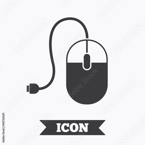Computer mouse sign icon. Optical with wheel.