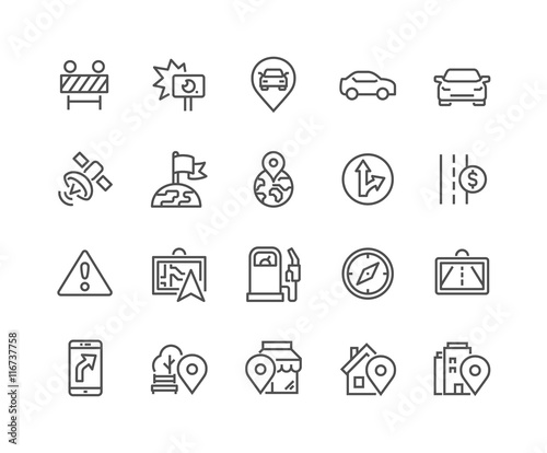 Line Navigation Icons