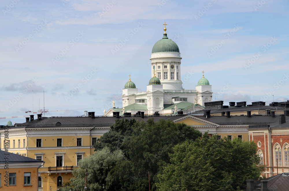 Beautiful panorama of Helsinki, Finland