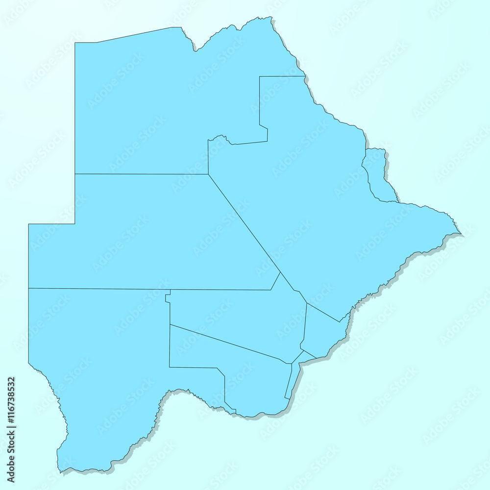 Fototapeta premium Botswana blue map on degraded background vector