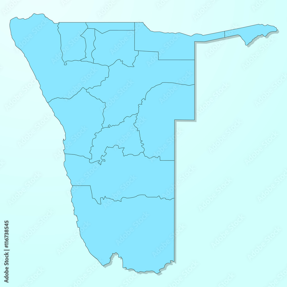 Namibia blue map on degraded background vector