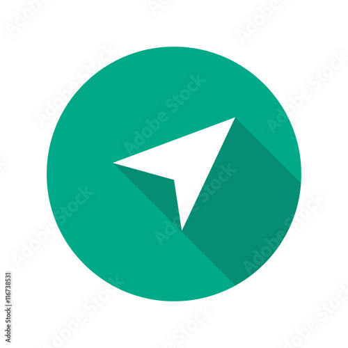 Pointer icon with shadow flat in a circle Free Download Pointer icon with shadow flat in a circle - GFXLoad