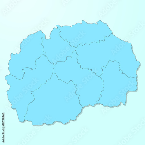 Macedonia blue map on degraded background vector