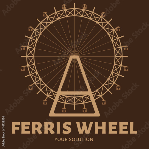 Vector logo Ferris wheel