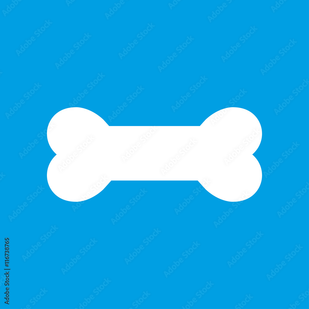 Dog bone icon on a blue background Dog bone icon on a blue background