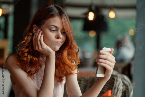 woman with the phone