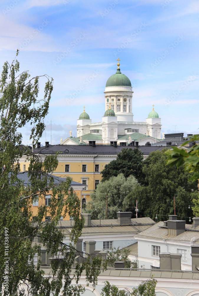 Beautiful panorama of Helsinki, Finland