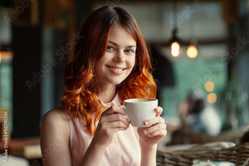 woman with coffee