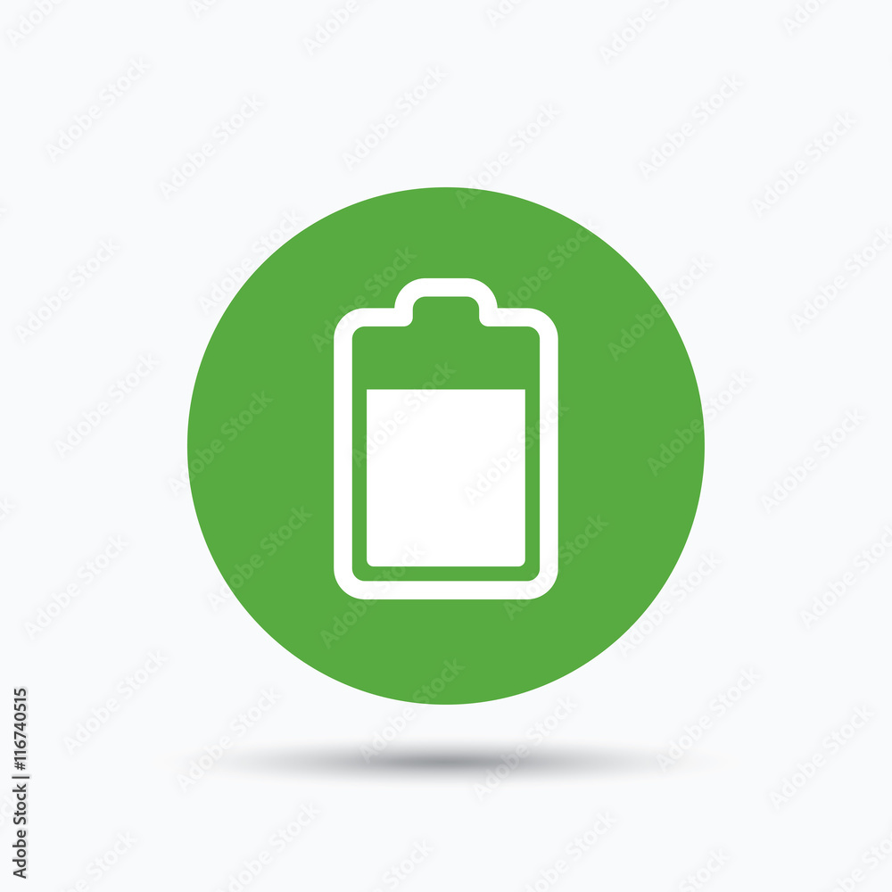 Battery power icon. Charging accumulator sign. Battery power icon. Charging accumulator sign.