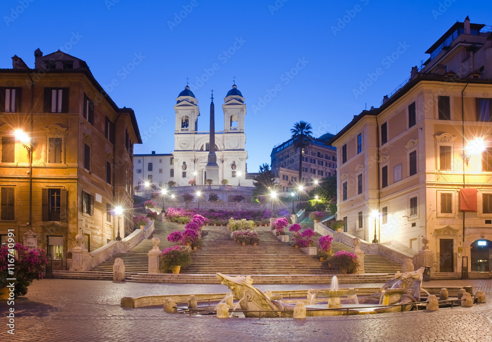 Naklejka premium Trinità dei Monti, Piazza di Spagna, Roma