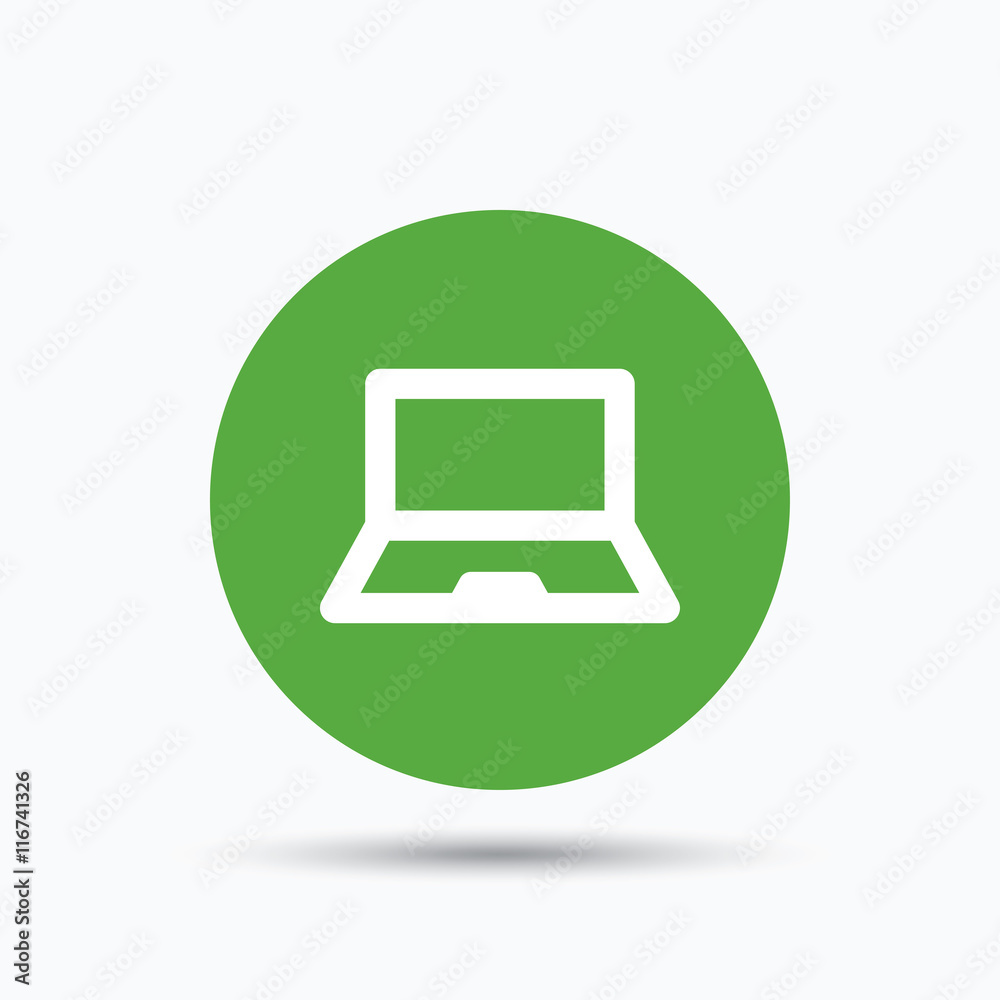 Computer icon. Notebook or laptop pc sign. Computer icon. Notebook or laptop pc sign.