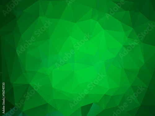 Green bright triangle polygon background Vector frame. Abstract Geometrical Backdrop. Geometric design for business presentations or web template banner flyer. monochrome. Illustration pattern eps10