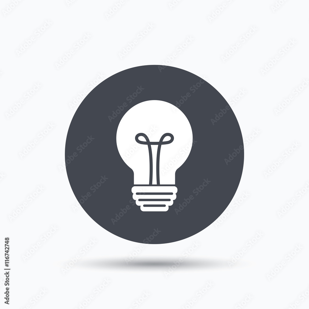 Light bulb icon. Lamp illumination sign. Light bulb icon. Lamp illumination sign.