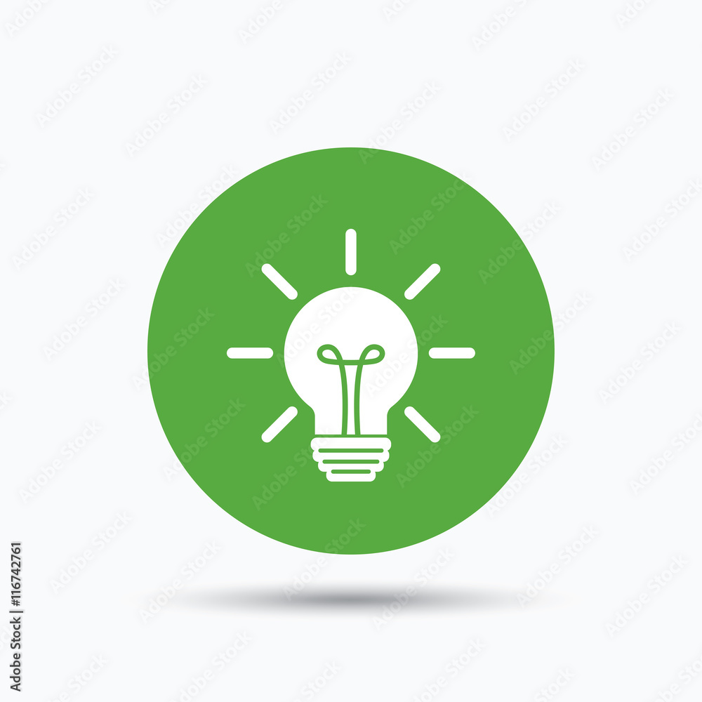 Light bulb icon. Lamp illumination sign. Light bulb icon. Lamp illumination sign.