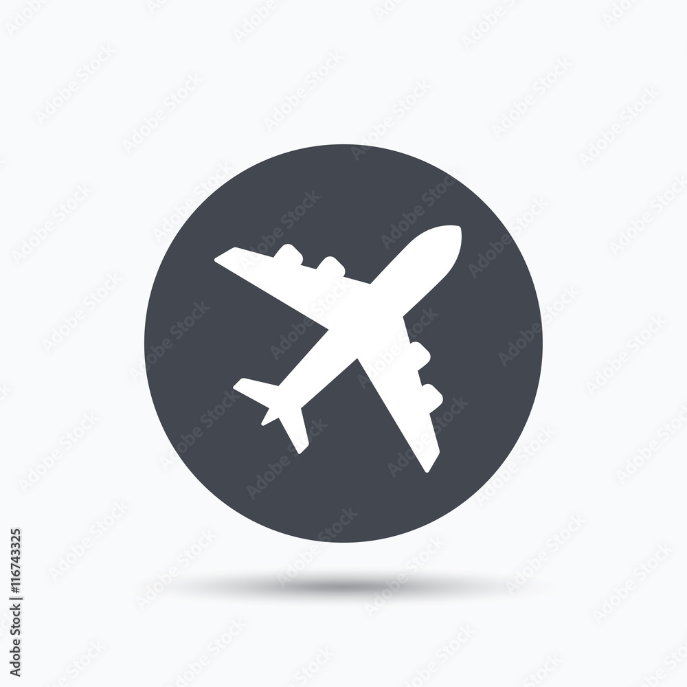 Plane icon. Flight transport sign. Plane icon. Flight transport sign.