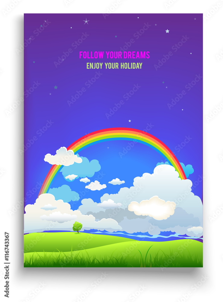 Fototapeta premium Follow your dreams card