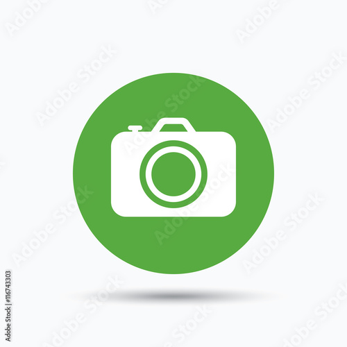 Camera icon. Professional photocamera sign.