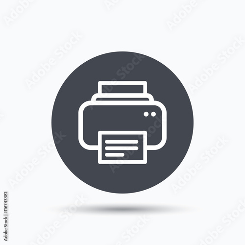 Printer icon. Print documents technology sign.