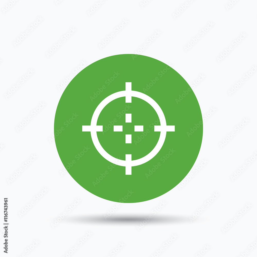 Target icon. Crosshair aim sign.