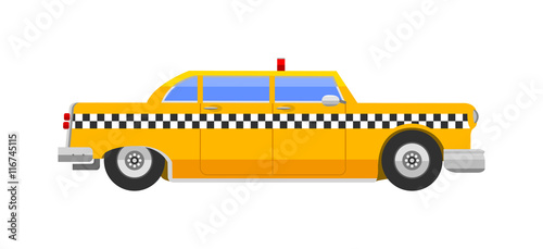 Taxi yellow car retro style