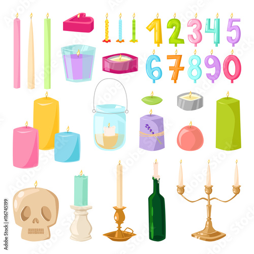 Vector candles icons
