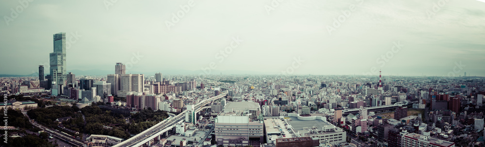 Obraz premium 大阪の都市風景,日本