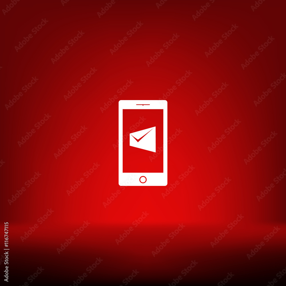 Flat paper cut style icon of Short Message Flat paper cut style icon of Short Message