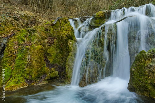 Fototapeta Naklejka Na Ścianę i Meble -  Deep forest Waterfall near village of Bachkovo, Plovdiv region, Bulgaria
