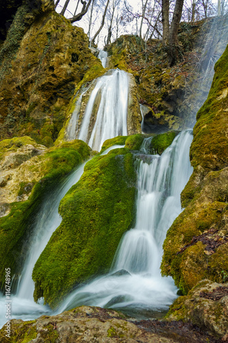 Amazing view Beautiful Bachkovo waterfalls cascade in Rhodopes Mountain  Plovdiv region  Bulgaria
