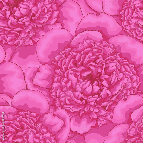 beautiful seamless background. pink peonies .