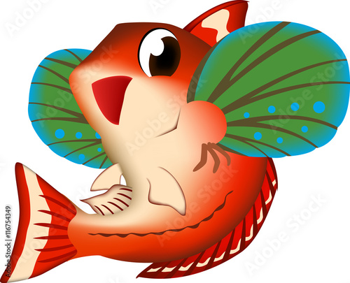 魚イラスト　ホウボウ　ベクター
