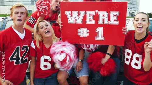 Tailgate: Crowd Of People Yelling For Their Favorite Team