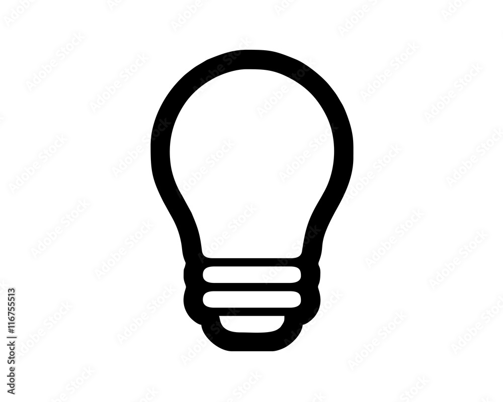 Light Bulb Shape Outline Stock Vector