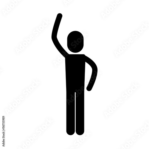 person with gestures of protest isolated icon design, vector illustration  graphic 
