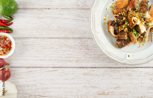 Fried Stingray with Garlic