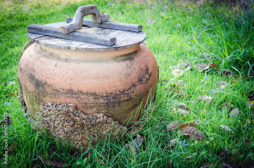 Wallpaper Mural Ancient Thai Jars for storage rainwater and earthen jar in the g Torontodigital.ca