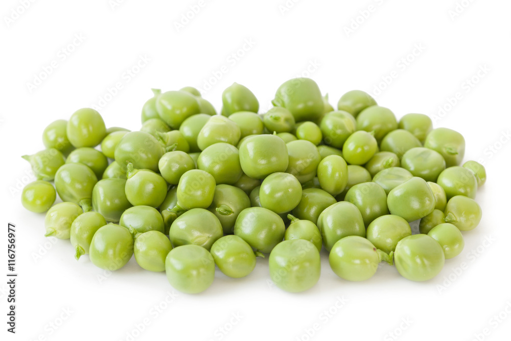 fresh green peas on white background fresh green peas on white background